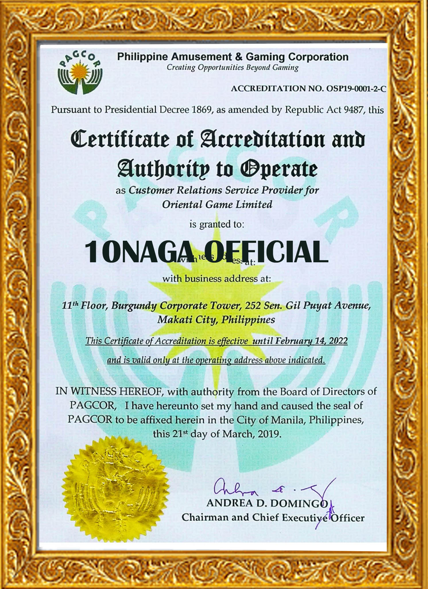 PAGCOR License